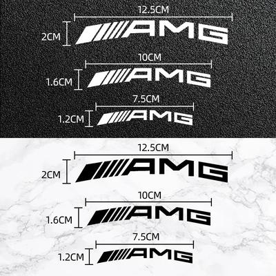 6pcs Car Styling Car Brake Caliper Stickers For AMG Mercedes Benz W204 W124 W201 W202 W212 W220 W205 GLA CLA Automotive Goods