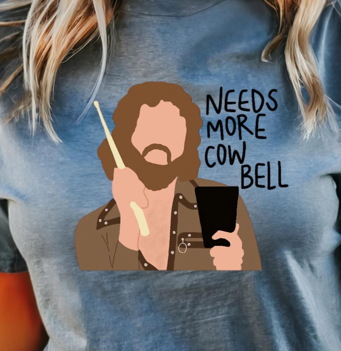 Needs More Cowbell T-Shirt, Will Farrell Christopher Walken Tee, SNL Shirt S
