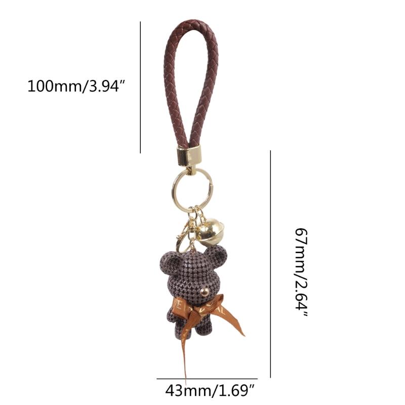 Creative Cartoon Wool Bear Keychain for Doll Car for Key Chain Fashion Cute Keyring Bag Charm Pendant Accessories Ch