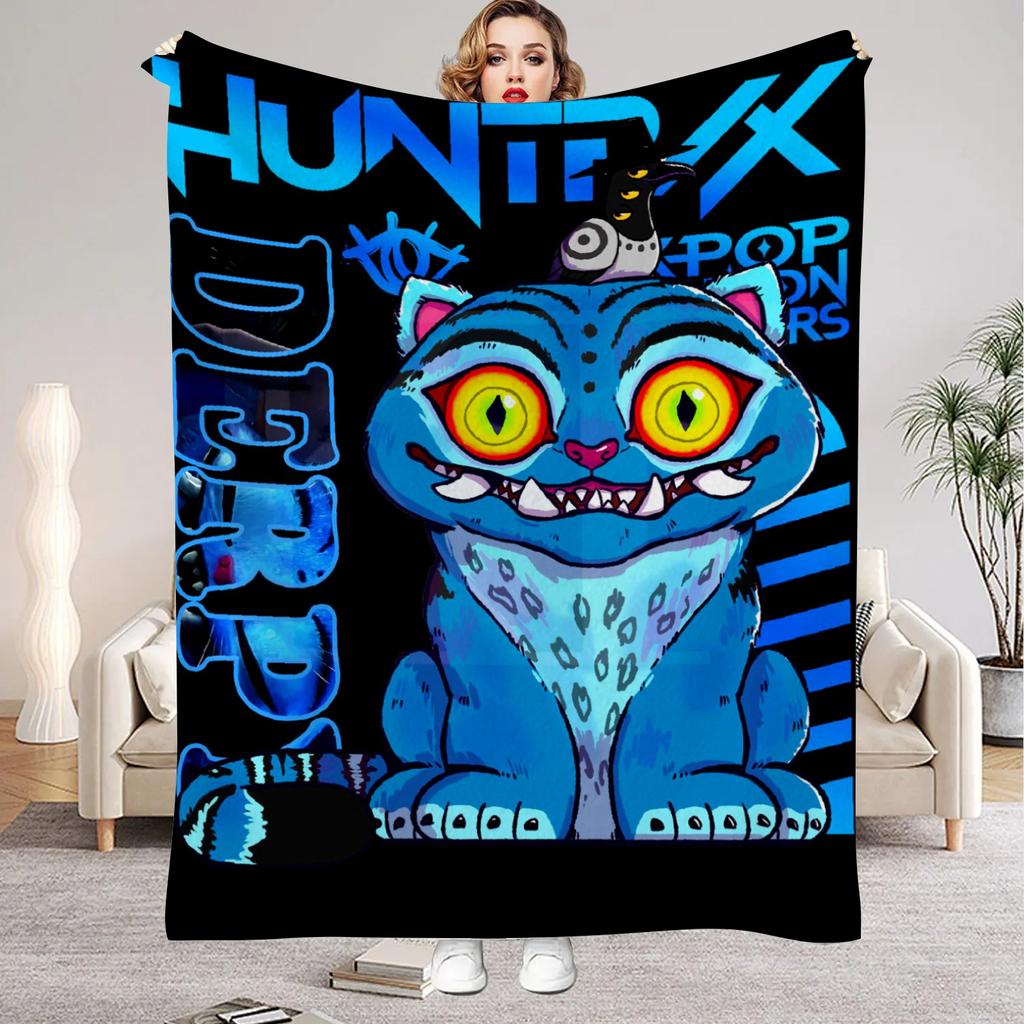 K-Pop Demon Hunters Blanket Girls Boys Plush Throw Blanket Novelty Warm Blanket All Season Gift