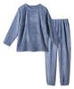 Nissen Fluffy Shaggy Embroidered Loungewear Top and Size LL Pajama/Loungewear Set, Autumn/Winter, Bottoms, Blue,