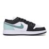 Jordan Air Jordan 1 Slip Resistant Abrasion Resistant Low Top Vintage Basketball Shoes Men's Black Green 553558-131(Team85-)