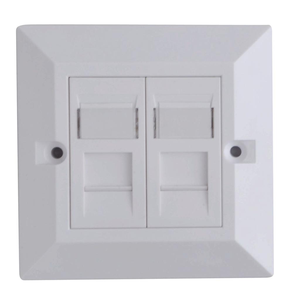 Lanview Cat6 Faceplate Dual Gang Uk, Lvn126188Uk-2