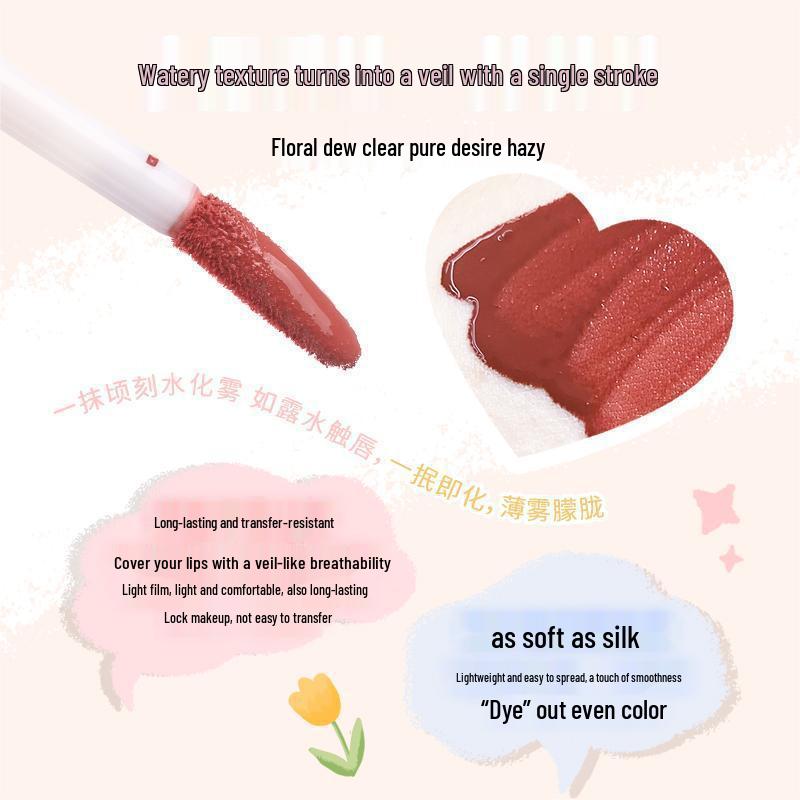 New Matte Waterproof Nude Lip Gloss – Non-Fading, Non-Stick, Gentle Whitening Finish for Everyday Wear