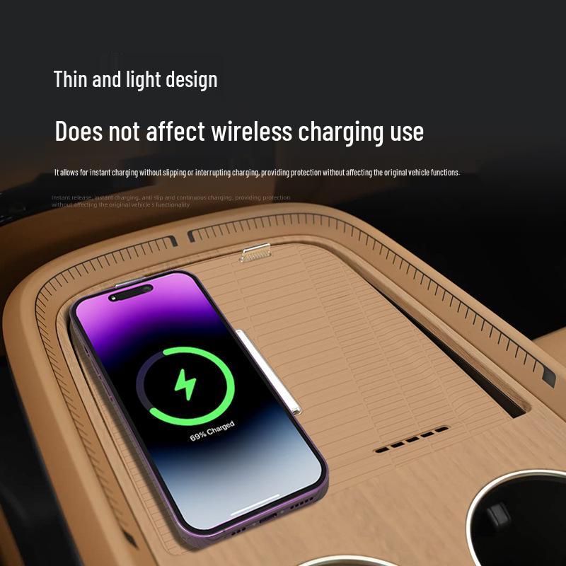 Xiaopeng GX Wireless Charging Silicone Pad: Anti-slip Center Console Protector for 26 Car Models.