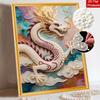 Pearl Painting Art Painting Kit for Adults and Beginners, Elegant Chinese Dragon Sparkling Painting Craft Home Wall Decor Handmade Gift