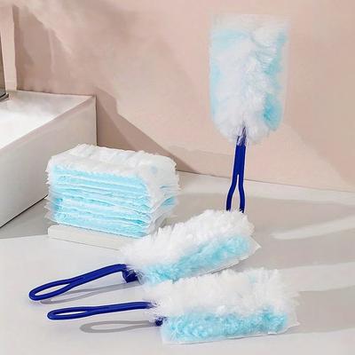 Disposable Electrostatic Duster Fiber Brush Head for Furniture Car Clean Dust Collector Folding Handle Replaceable Brush Head