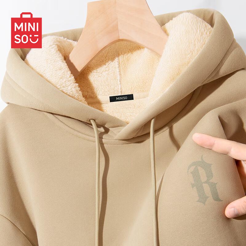 MINISO Men's Fleece Lined Hooded Sweatshirt