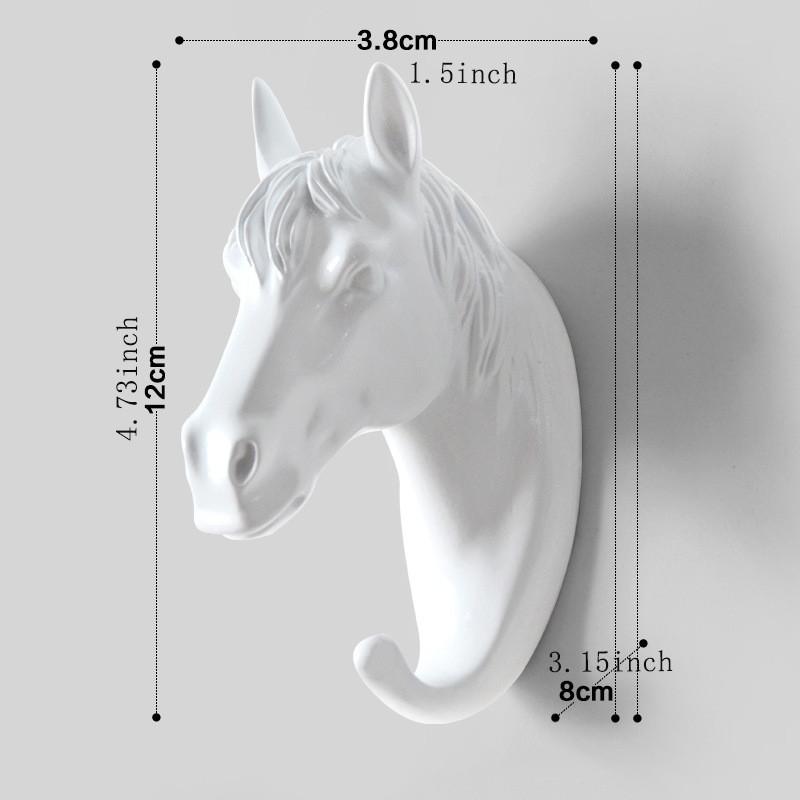 Elegant White Deer Head Wall Hook No Drill Required Strong Adhesive