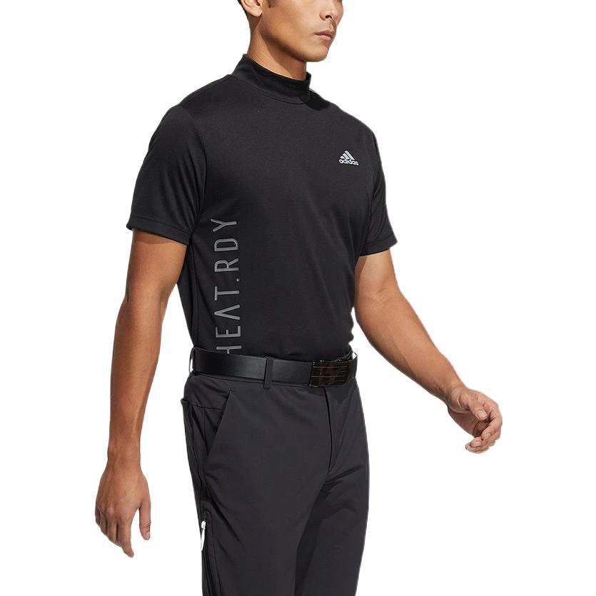 Adidas Colorblock Golf Sport Half-Zip Short Sleeve T-Shirt Men Tops Black HA3120