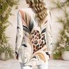 Ladies Plus Size Long Sleeve Casual Tee Metal Ring Neck Feature For Everyday Casual Styling