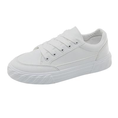Modieuze PU board schoenen, nieuwe lente low top kleine witte board schoenen, trendy herenschoenen, veelzijdige canvas casual sportschoenen