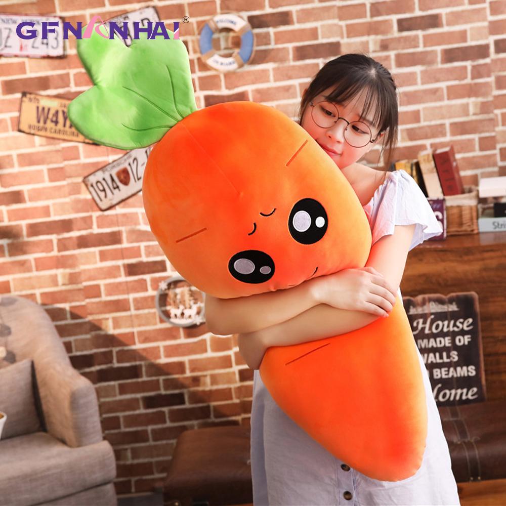 1Pc 457090Cm Cartoon Smile Carrot Plush Toy Cute Simulation Vegetable Carrot Pillow Dolls Stuffed Soft Toys For Children Gift