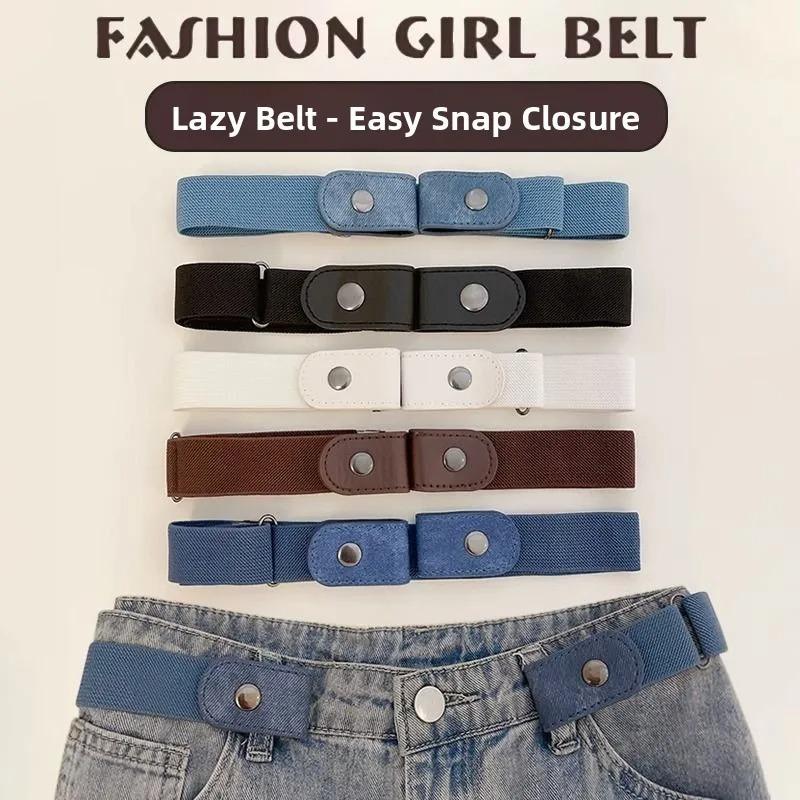 Adjustable Stretch Elastic Waist Band Invisible Belt Buckle-Free Belts for Women Men Jean Pants Dress No Buckle Easy ToWear