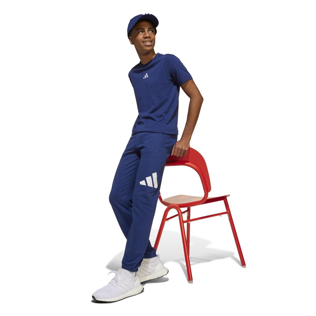 Adidas BL Dark Size 140 Kids' Sweatpants, Unisex, KRJ87, Blue/White (JE1398),