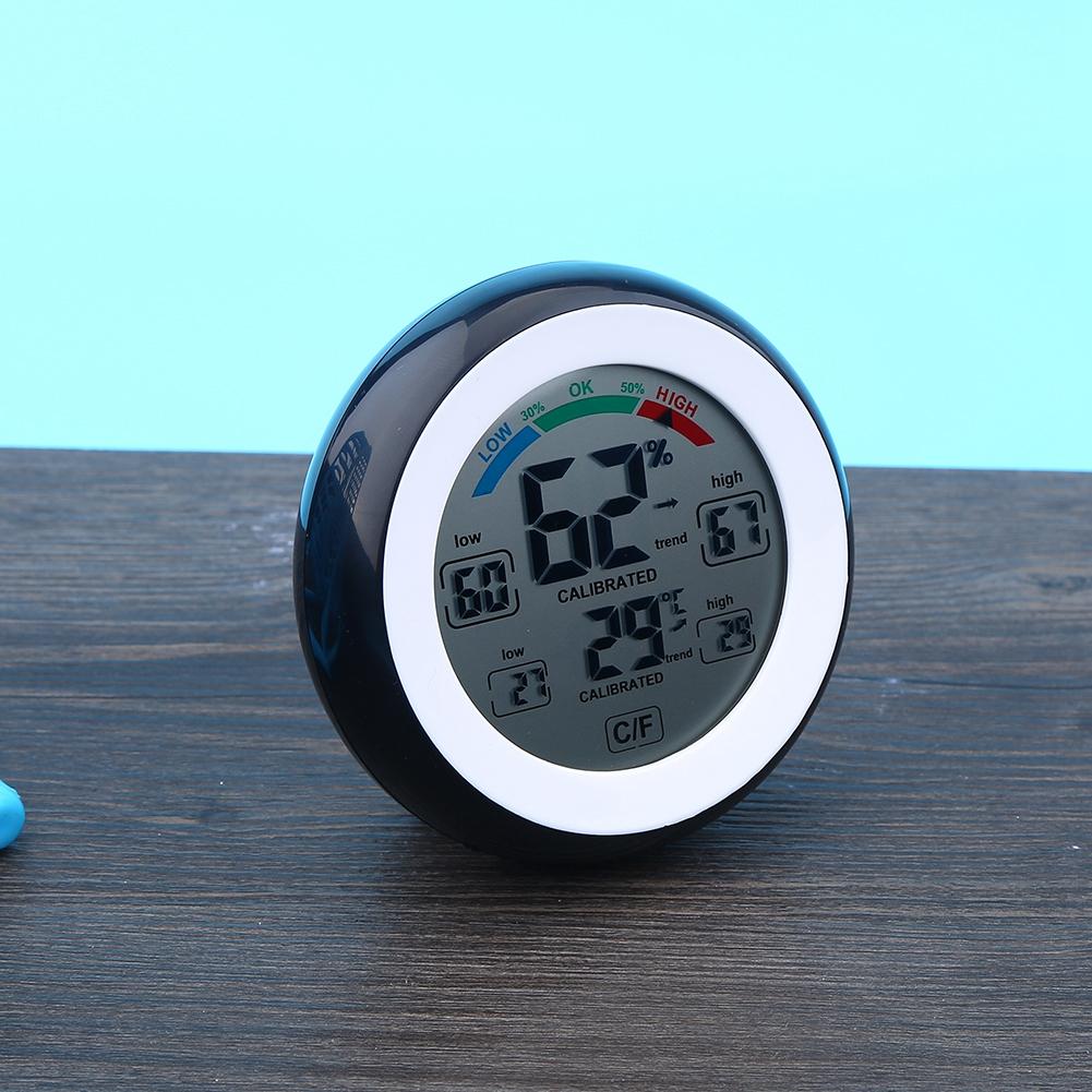 

1Pc Creative Digital LCD Temperature Thermometer Hygrometer Electronic Humidity Meter (Black) чёрный