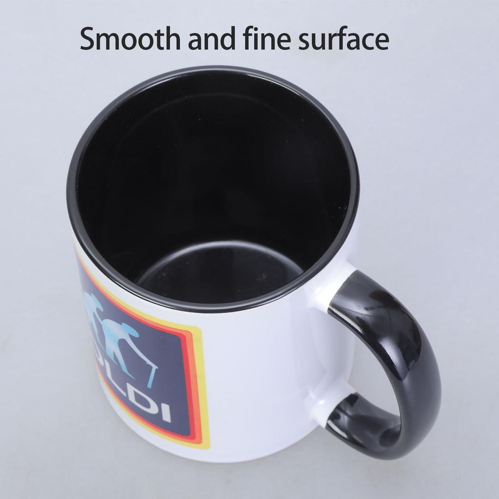 Innovative 350ml Ceramic Coffee Cup with Handle Funny Drinkware for Adults Suitable for Coffee Tea Milk Beverages