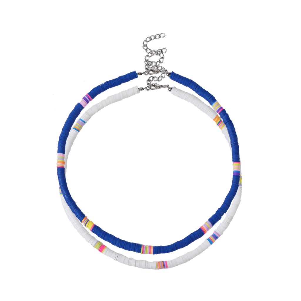 Colier pentru Femei Colier cu Piesă Rotundă din Ceramică Moale Colier Colorat Boem Colier din Ceramică Moale Colier Frumos Elegant pentru Ea