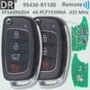 DR 95430-R1100 4A PCF7939MA Chip 433MHz FSK SY5AERGE04 Car Remote Key Fob For Hyundai HB20 2019 2020 2021 2022