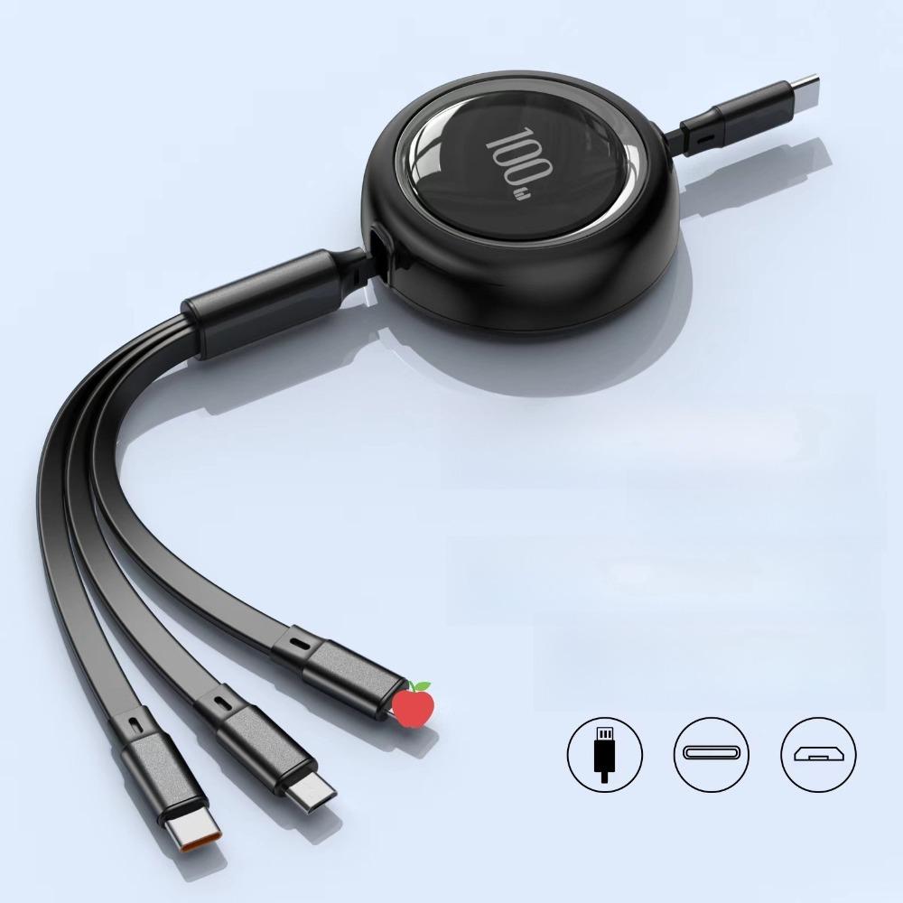 One-to-three Data Cable, Three-in-one PD Fast Charging Cable, Suitable for Android, Apple Mobile Phone Charging Cable, Data Cable.