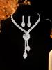 Elegant Bride Jewelry Set: European & American Necklace & Earrings for Evening Gowns