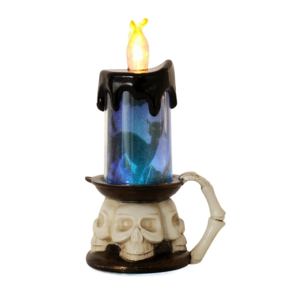 Festive Halloween Decorative Candle Light Ornament for Indoor Home Table Party Decor