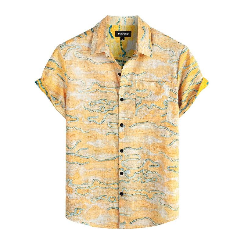

Летняя мужская рубашка Vocation Lapel Camisa с 3D-принтом, повседневная дышащая гавайская рубашка, модные мужские и женские топы, пляжная блузка с коротким рукавом 2XL