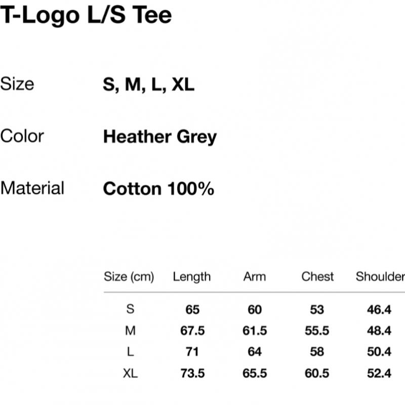 ThiSiSneverThaT T Logo L S Tee heaTher Grey