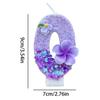 Number Birthday Candles Glitter Sequins Cake Toppers Floral Design Birthday Cake Candles for Men Women Family Mother Dad Kids