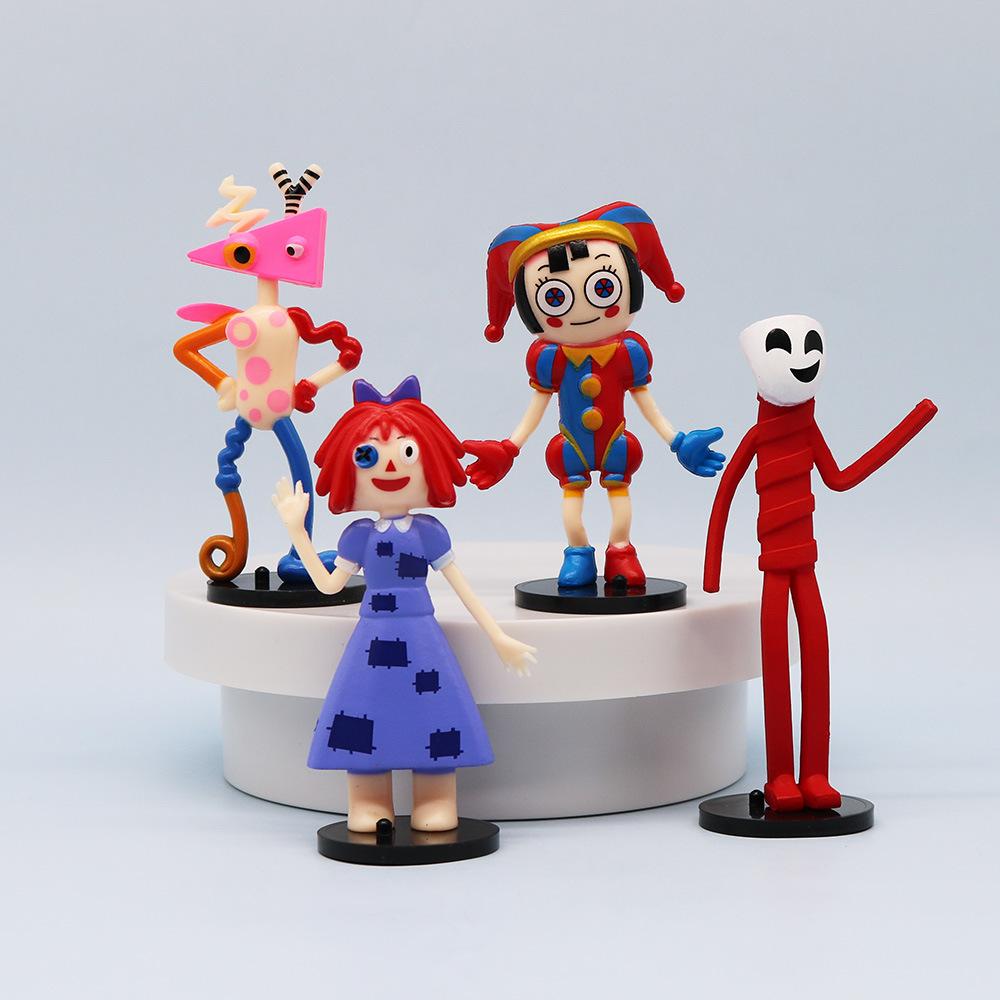 Cute The Amazing Digital Circus Figure Set 7Pcs 10.2cm Cartoon Character PVC Model Toys Desktop Decor Kids Gift Game Peripheral Collectible Statue
