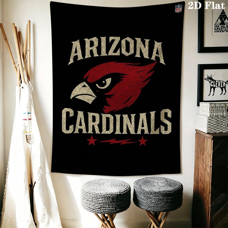 Arizona Cardinals Wall Tapestry Aesthetic Wall Hanging Printed Fabric Blanket Decorative Tapestries for Bedroom Living Room Home Decor