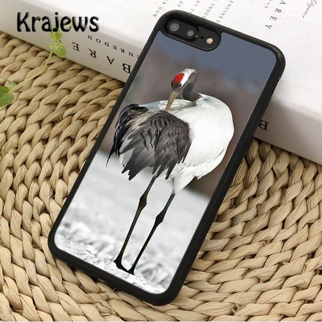 Red crowned Crane Bird Phone Case Cover For iPhone 17 Air 16 15 14 plus 12 13 pro max coque Shell Fundas