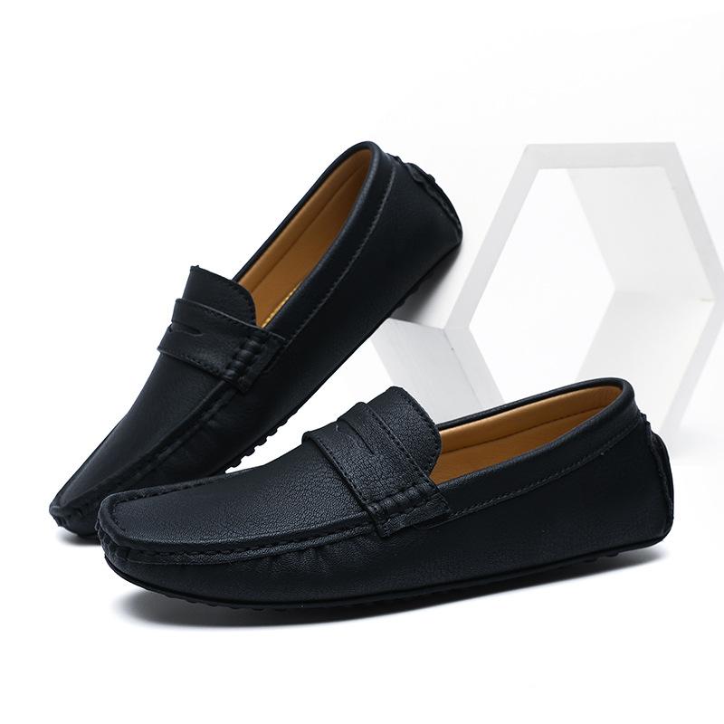 Fashion New Style Cowhide Men's Driving Shoes Retro Men's Loafers Casual Leather Shoes