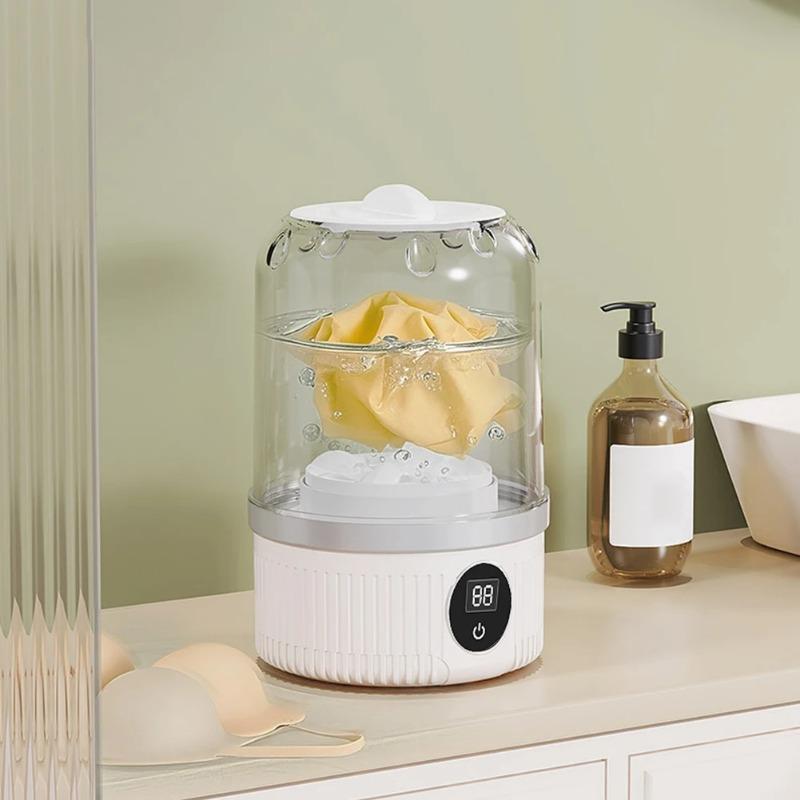 Wireless Washing Machine Portable Mini Underwear Washer Rechargeable Automatic Laundry Cup Washing Machine Travel Home Dormitory