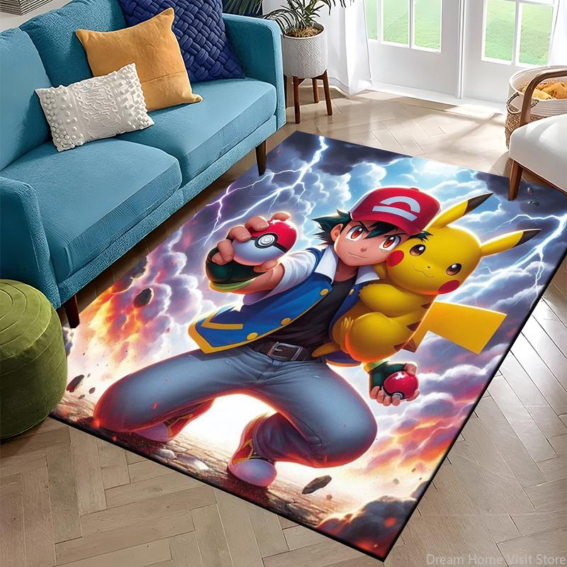 Charizard 3D Painting Japan Cartoon Pokem0n Carpet Rug for Bedroom Living Room Home Sofa Decoration,kids Large Decor Floor Mat
