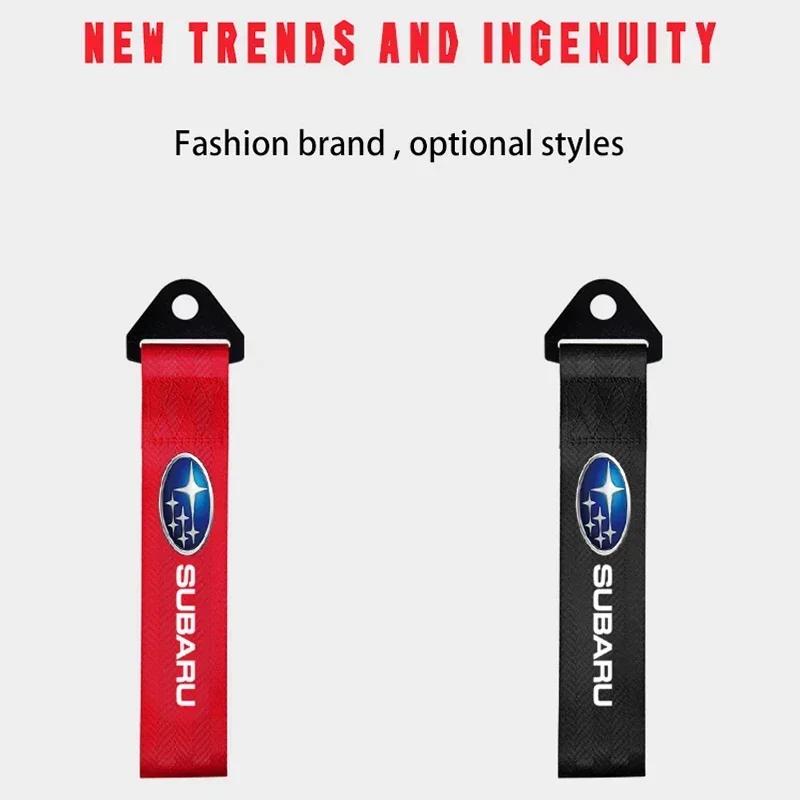 Nylon Car Towing Rope Trailer Belt Decoration for Subaru Forester Ascent STI Legacy XV WRX Outback Exiga Levorg Tribeca Impreza
