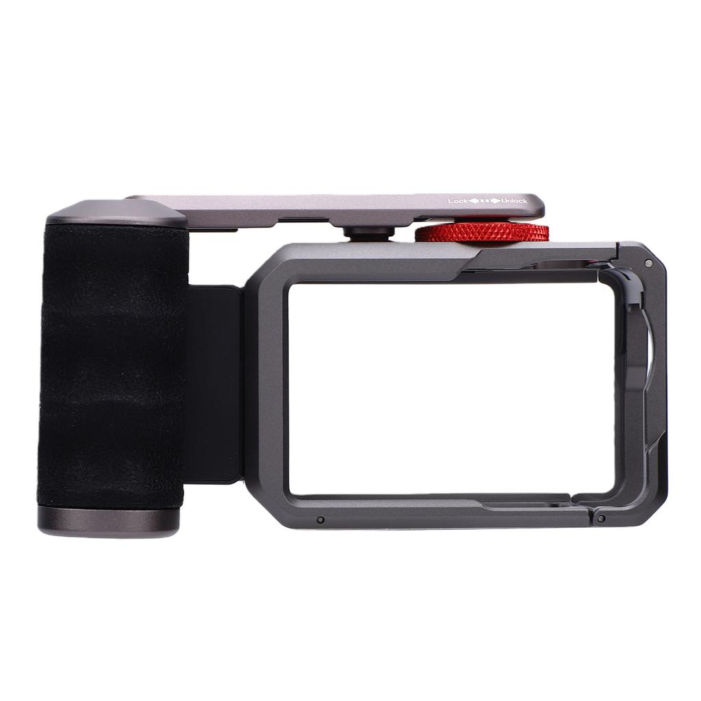 Camera Grip Holder Set Fit for DJI Osmo Action 6 Metal Action Camera Protective Frame with Shutter Key Screen Sunshade