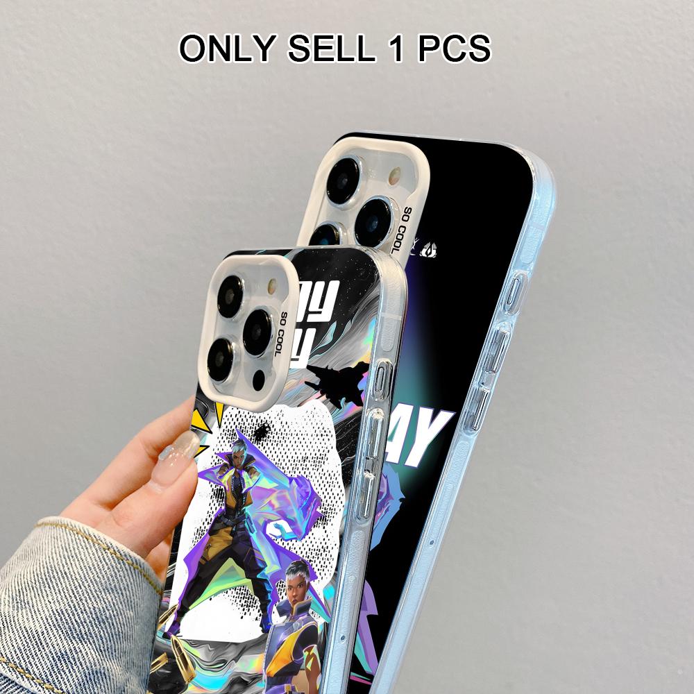 Valo Waylay Phone Case for iPhone 17 16 15 14 13 12 11 X XR XS Air Pro Max Plus White Colorful Silver Cover