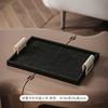 Handmade Leather Wooden Tray Light Luxury Jewelry Storage Desktop Ornament Model Room Home Ornament
