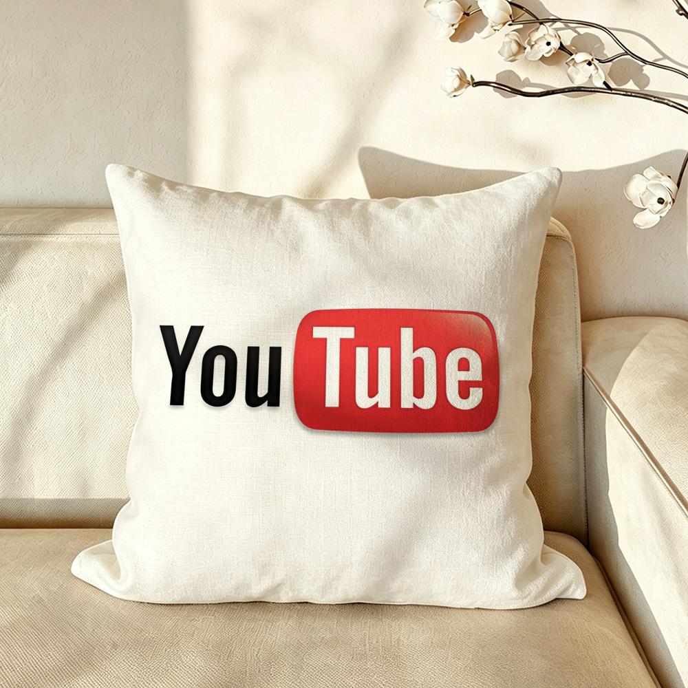Platform YYouTube Cushion Cover Pillow Case Antidustmite Pillowcase Silky Short Plush Sofa Cushion Cover hot