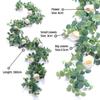 Silk Artificial Rose Vine Hanging Flowers for Wall Decoration Rattan Fake Plants Leaves Garland Romantic Wedding Home Decoration