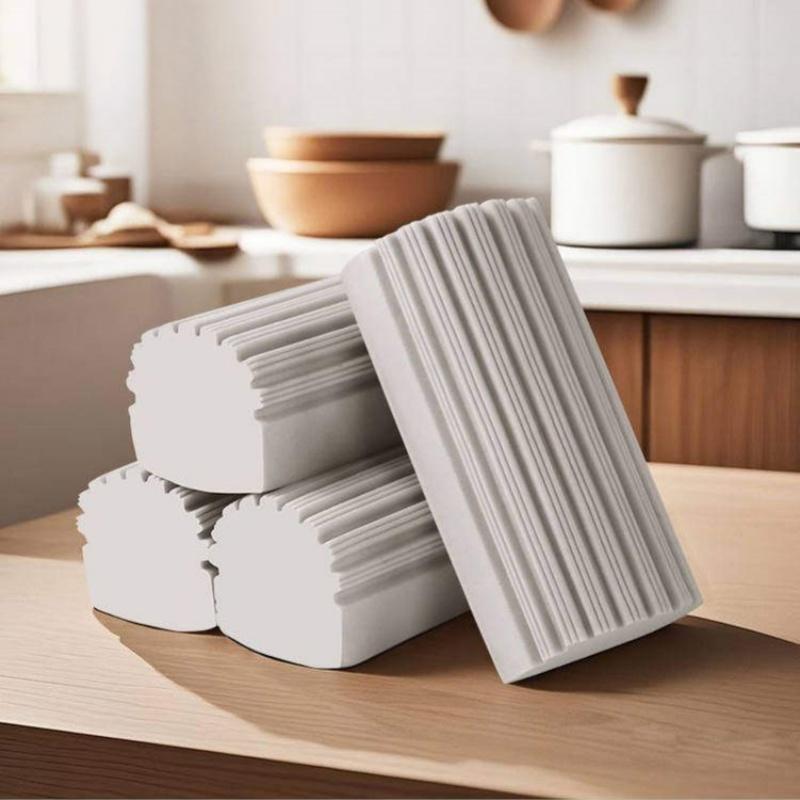 

4Pcs Multipurpose PVA Sponge Scrubbers High Density Dust Cleaning Sponge Blocks for Car and Home 4 pieces pack сірий