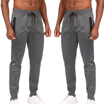 Sweat Jogging Pants Men Sport Wear Training Exercise with Zipper Pockets Full Length Sweatpants
