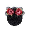 Flower Hairpin Women Spring Clip Headdress Hairgrips Cover Net Vintage Korean Bun Snood  Female