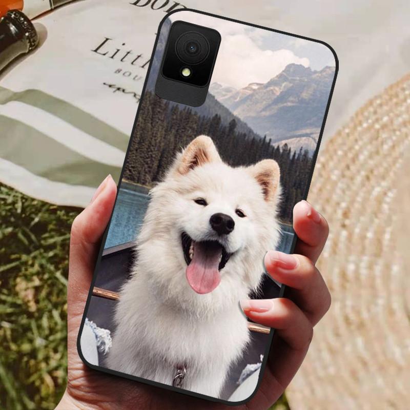 For TCL 502 Case Shockproof Soft Silicone TPU Bumper for TCL 502 Global Cover Cat Luxury  TCL502 Cute Cartoon Shell