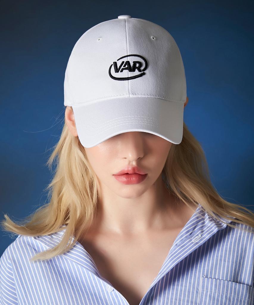 Bajal 3D Circle Logo Oversized Ball Cap White