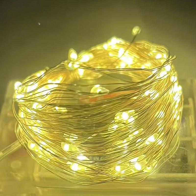 LED Strip Lights Small Colored Lights Wave Ball Battery Box Copper Wire Light String Christmas Bouquet Decorative Light String