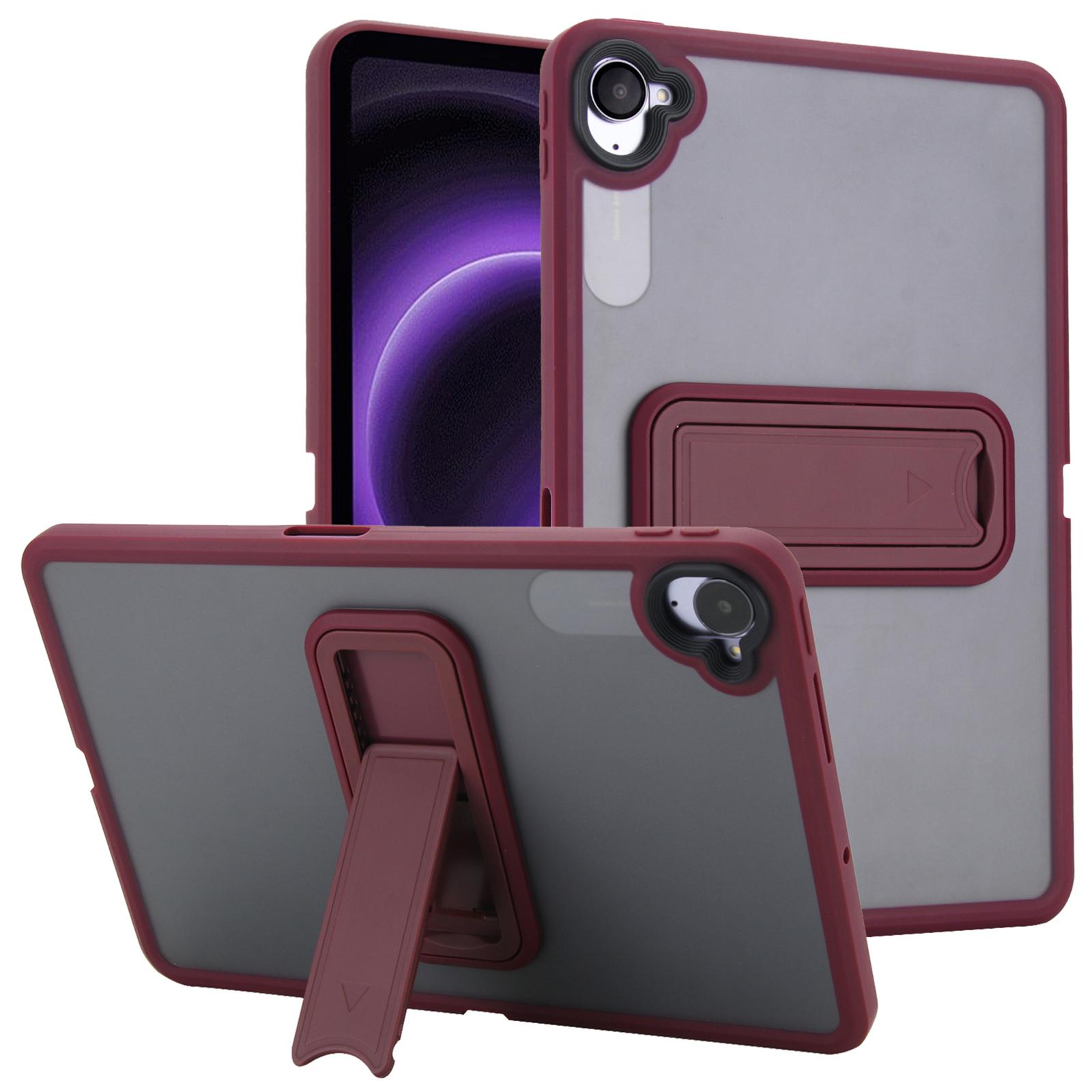 

For Xiaomi Redmi K Pad Case with Kickstand TPU+PC Skin-Touch Tablet Cover Wine Red
