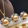 Funkelndes Zirkon DIY Perlen Schmuckset: Ohrstecker, Ring, Anhänger und elegante Schlüsselbeinkette
