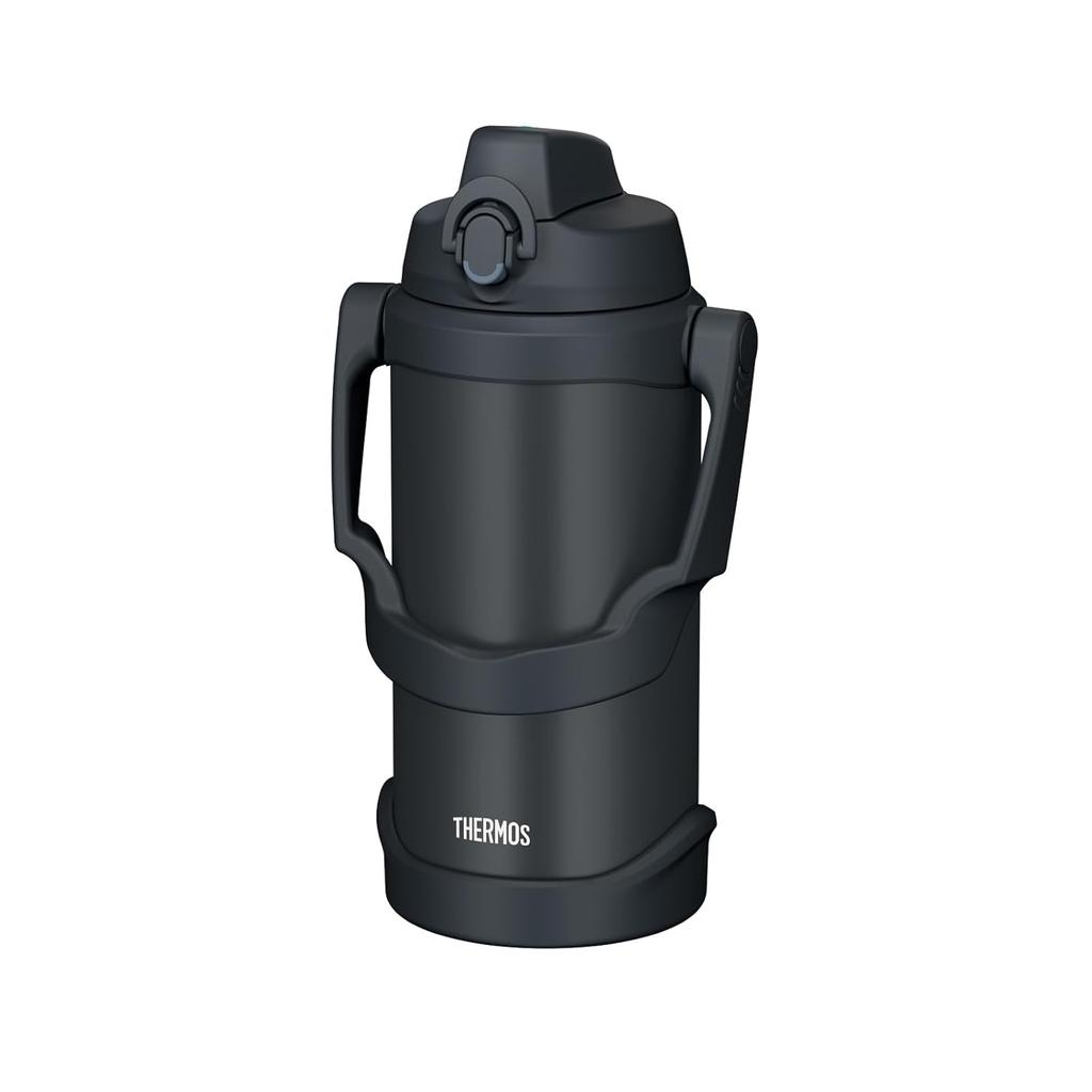 Thermos Water Bottle Vacuum Insulated Sports Jug 2L Black Jade FJQ-2001 BK-J